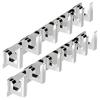 PRAMUKH FASHION Pack of 2-Premium Classic Glossy- 6 Pin Bathroom Cloth Hooks Hanger Door Wall Bedroom Bathroom Robe Hooks Rail for Hanging Keys,Clothes,Towel Steel Hook (2, 6 Hook) view 1