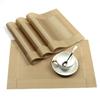 Horoly PVC Placemats Heat-Resistant Placemat for Dining Table Woven Vinyl Stain Resistant Table Mats Easy to Clean (Golden, Set of 4) view 2