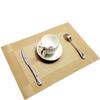 Horoly PVC Placemats Heat-Resistant Placemat for Dining Table Woven Vinyl Stain Resistant Table Mats Easy to Clean (Golden, Set of 4) view 3