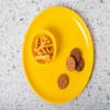 URMILA PLASTIC Microwave Safe Unbreakable Round Big Plates Set, 3 Pcs Plate & 3 Pcs Katori, Yellow Color, Made in India view 4