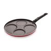 Nirlon Non Stick Aluminium Mini Pancake/Uttapam Pan, (4 Cavity) RED view 1