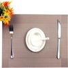 Horoly PVC Placemats Heat-Resistant Placemat for Dining Table Woven Vinyl Stain Resistant Table Mats Easy to Clean (Silver, 4) view 2