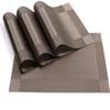 Horoly PVC Placemats Heat-Resistant Placemat for Dining Table Woven Vinyl Stain Resistant Table Mats Easy to Clean (Silver, 4) view 4