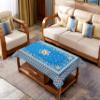 LUXURY CRAFTS Attractive & Beautiful Design Chenille 4 Seater(36x54 inches) Center Table Cover (Sky Blue) view 1