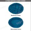 HOTKEI Set of 1 Airforce Blue 2 Piece Office Chair Cover 200GSM Fabric Stretchable Elastic Removable Washable Office Computer Desk Executive Rotating Chair Seat Covers Slipcover Protector view 4