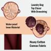 Yellow Weaves Cotton Laundry Bag/Basket For Dirty Clothes, Folding Round " Laundry Bag (50 Ltr), Maroon view 3
