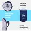 Yellow Weaves Cotton Canvas Laundry Basket for dirty clothes - Blue(50 Ltr) view 3