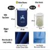 Yellow Weaves Cotton Canvas Laundry Basket for dirty clothes - Blue(50 Ltr) view 4