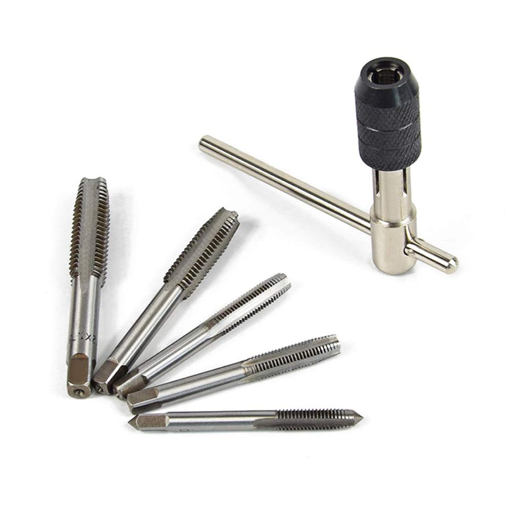 ATOZ@ Thread Tap Wrench Set Tungsten Steel Screw Thread Tap Drill Bit for Metal Working Metric Hand Taps