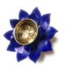 Vrindavan shopi Pure Brass Lotus Style Blue Coloured Akhand Diya/Unique Kamal Diya for Navratri NAD Diwali Pooja Pack of 1 view 4
