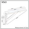 Volo Heavy Duty 14" Foldable Mild Steel Racks, Shelf Bracket, l Bracket, Wall Brackets, Wall Angle Bracket, Folding Table Bracket with Fittings for fold Down Steel Table. (Color:White) view 2
