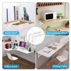 Volo Heavy Duty 14" Foldable Mild Steel Racks, Shelf Bracket, l Bracket, Wall Brackets, Wall Angle Bracket, Folding Table Bracket with Fittings for fold Down Steel Table. (Color:White) view 4