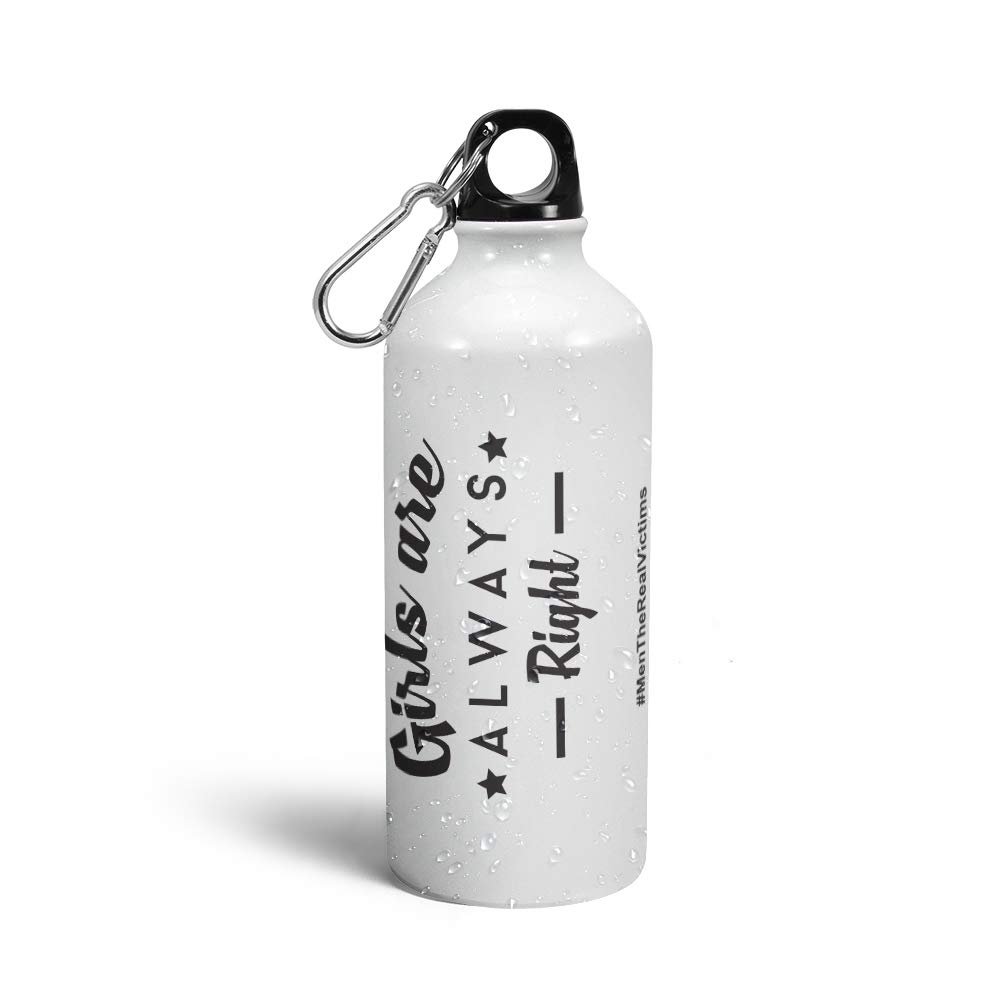 Prink Girls Are Always Right Sipper Bottles | Printed Sipper Bottles | Sipper Bottle for Girls, Wife, Women | Printed Aluminium Water Bottle for Sports, Gym | 600ml