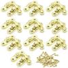 Wonder Home Metal Golden Colour Lock/Buckle/Latch/Hook/Swing Clasp with Screws for Wood Jewellery and Small DIY Works 20 Pcs with Screws view 2