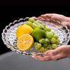 GTR Bubble Design Glass Flat Base Dinnerware & Servings Table Fruit Bowl, 22.5x7 cm, Transparent view 1