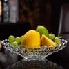 GTR Bubble Design Glass Flat Base Dinnerware & Servings Table Fruit Bowl, 22.5x7 cm, Transparent view 2