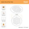 Ruhe Classic Round Floor Drain Set of 1 | Premium Stainless Steel Floor Drain | 4 Inches - Silver view 2
