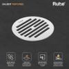 Ruhe Classic Round Floor Drain Set of 1 | Premium Stainless Steel Floor Drain | 4 Inches - Silver view 4