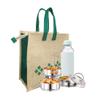 A&A Bags Green Diamond Jute Lunch Bag - Prefect for Homes, Offices& Other Travelling Needs view 1