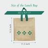 A&A Bags Green Diamond Jute Lunch Bag - Prefect for Homes, Offices& Other Travelling Needs view 3