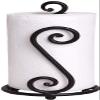 Happie Shopping Wrought Iron (S2) Shape Towel Holder &Tissue Paper Stand Kitchen roll Dispenser (Black) view 4