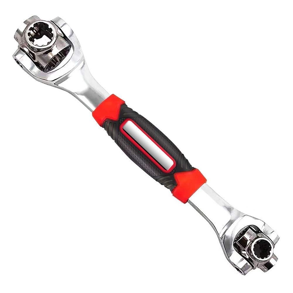 JOrex Mart 48 in 1 Multi-Functional Socket Tool CRV Tiger Wrench Key Master Hand with Spline Bolts 360 6 Point Revolving Spanner Individual Angle Alignment for Damaged Bolts Size Standard