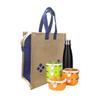 A&A Bags Blue Diamond Jute Lunch Bag - Prefect for Homes, Offices & Other Travelling Needs view 1