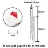 Breewell Flexible PVC Door Draft Guard Door Door Sealing Strip for Doors and Windows with Adhesive Tape | 1 meter / 90 cm | White view 2