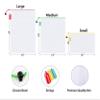 Ganapati Vegetable Bag for Fridge Storage Net Reusable Eco-Friendly Multipurpose Drawstring with lock Mesh Grocery Pack Of 12 view 3