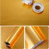 KIRFIZ Aluminum Foil Stickers Roll, Oil Proof, Kitchen Backsplash Wallpaper Self-Adhesive Wall Sticker Anti-Mold and Heat Resistant for Walls Cabinets Drawers and Shelves -3 Meter, Golden view 3