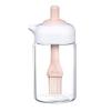 Femora Borosilicate Glass Kitchen Cannister, Oil Mini Jar, Kitchen Storage, 230 ML, Pack of 1, Pink,Cooking Oil view 1