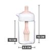 Femora Borosilicate Glass Kitchen Cannister, Oil Mini Jar, Kitchen Storage, 230 ML, Pack of 1, Pink,Cooking Oil view 3