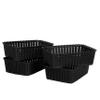 Cutting EDGE Plastic Multipurpose Sturdy Storage Baskets For Cosmetics Office Fruit Vegetable Bathroom Stationary Home Basket with Handle - Black (Set of 4, Mini) view 1