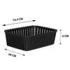 Cutting EDGE Plastic Multipurpose Sturdy Storage Baskets For Cosmetics Office Fruit Vegetable Bathroom Stationary Home Basket with Handle - Black (Set of 4, Mini) view 2