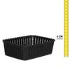 Cutting EDGE Plastic Multipurpose Sturdy Storage Baskets For Cosmetics Office Fruit Vegetable Bathroom Stationary Home Basket with Handle - Black (Set of 4, Mini) view 4