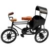 SYLVAN ARTISTRY Handcrafted Wooden Wrought Iron Small Miniature Cycle Rickshaw Toy for Kids and Home Decor Showpiece (Black) view 1