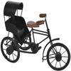 SYLVAN ARTISTRY Handcrafted Wooden Wrought Iron Small Miniature Cycle Rickshaw Toy for Kids and Home Decor Showpiece (Black) view 2