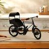 SYLVAN ARTISTRY Handcrafted Wooden Wrought Iron Small Miniature Cycle Rickshaw Toy for Kids and Home Decor Showpiece (Black) view 4