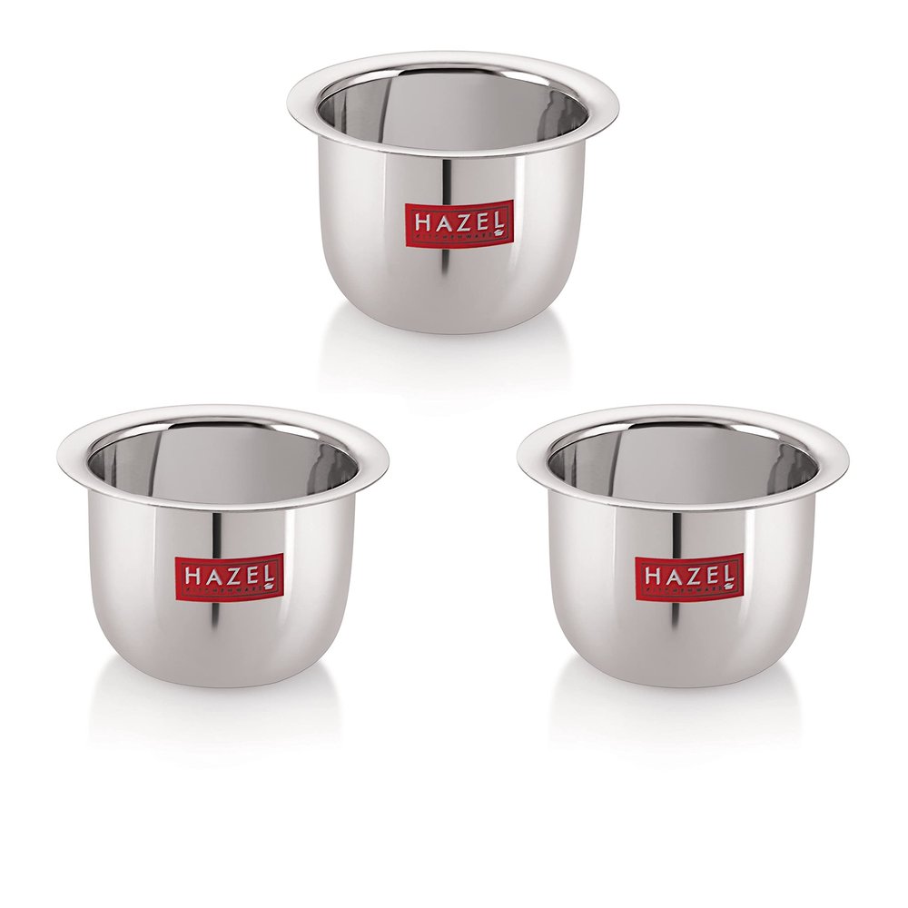 HAZEL Stainless Steel Tea Glass Set of 3 | 150 ml Traditional Steel Mug Cups | Mini Tea Coffee Milk Pela Patra Glasses