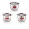 HAZEL Stainless Steel Tea Glass Set of 3 | 150 ml Traditional Steel Mug Cups | Mini Tea Coffee Milk Pela Patra Glasses view 1