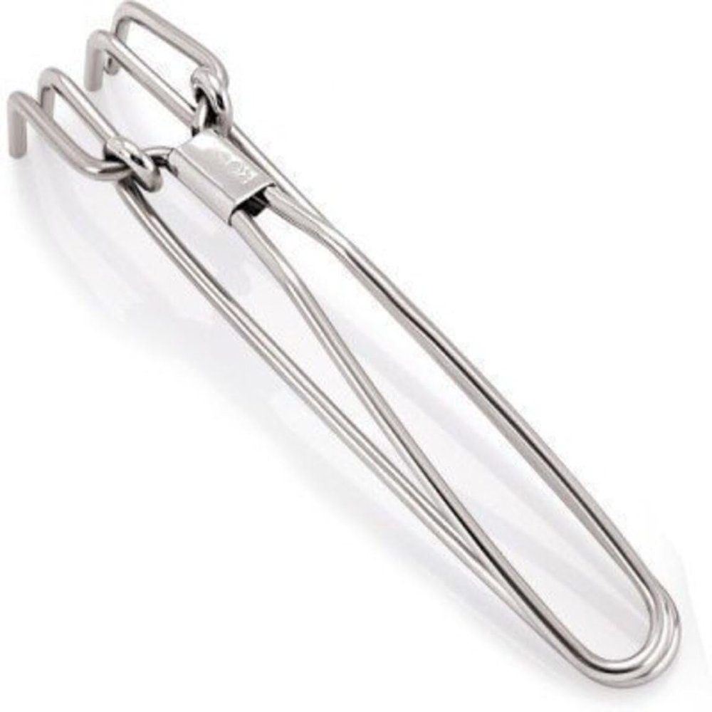 Meqstore Stainless Steel Wire Tong for Kitchen, Utility Holder, Pakkad, 21 cm