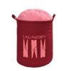Yellow Weaves Cotton Canvas Laundry Basket/Bag for dirty clothes - Maroon view 1
