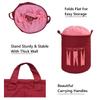 Yellow Weaves Cotton Canvas Laundry Basket/Bag for dirty clothes - Maroon view 2