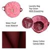Yellow Weaves Cotton Canvas Laundry Basket/Bag for dirty clothes - Maroon view 3