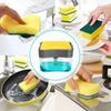 KEPY The MALL 2 in 1 Soap Pump Dispenser with Free Sponge for Dishwasher Liquid (Random Color; 385ml) view 3