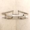 FORTUNE Wall Mounted Corner Bathroom Shelf/Kitchen Shelve/Caddy Basket Bathroom Accessories for Homes, Hotels Chrome Finish- 9 x 9 Inch (Pack of 1) view 2