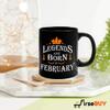 FirseBUY Legends are Born in February Ceramic Coffee Mug Gift for Men, 325ml view 2