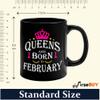 FirseBUY Queens are Born in February Black Ceramic Coffee Mug Gift for Women and Girls, 325ml view 4