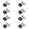 Sun Shield Stainless Steel Door Stopper Double with Rubber for Home, Office, Bathroom Doors Stoppers (3 Inch, Chrome Finish) - 8 Pcs view 1