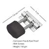 Sun Shield Stainless Steel Door Stopper Double with Rubber for Home, Office, Bathroom Doors Stoppers (3 Inch, Chrome Finish) - 8 Pcs view 2